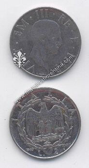 Moneta da 2 lire Serie " Impero "  periodo II^ G.M.