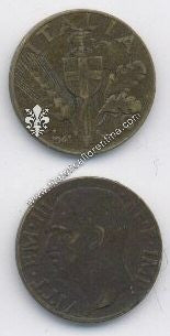 Moneta da 10 Centesimi  Serie " Impero " periodo II^ G.M.