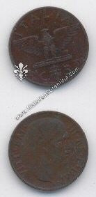 Moneta da 5 Centesimi  Serie " Impero " periodo II^ G.M.