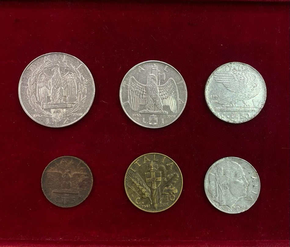 Serie completa di 6 monete della Serie "Impero" periodo II^ G.M.