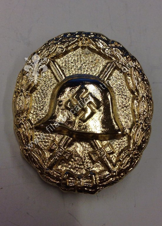 Distintivo per ferite di 1^  cl. modello 1936 ( Guerra di Spagna ) - dorato