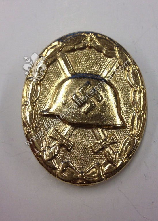 Distintivo per ferite di 1^  cl. modello 1939 ( II^ Guerra Mondiale) - dorato