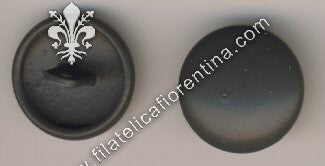 Bottone grigioverde in materiale autarchico -  Regio Esercito - 22 mm.