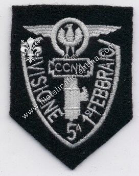 Distintivo in stoffa della 5^ DIVISIONE CAMICIE NERE 1° FEBBRAIO