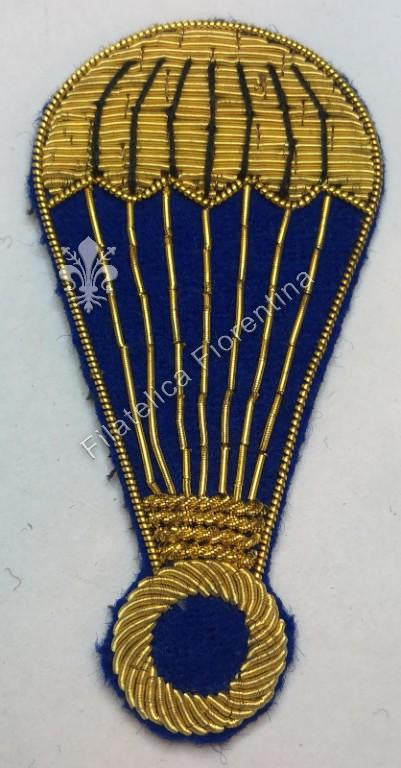 Brevetto Ufficiale Paracadutista su fondo aviazione (blu elettrico)