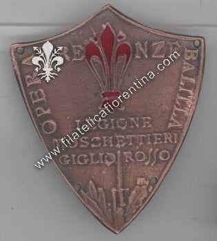 Scudetto dell' Opera Balilla di Firenze - Legione Moschettieri Giglio Rosso