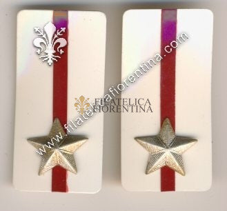 Mostrine in celluloide del 39° e 40° Reggimento Bologna - Dim. mm 45x22