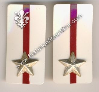 Mostrine in celluloide del 39° e 40° Reggimento Bologna - Dim. mm 45x22