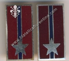 Mostrine in metallo del 83°e 84° Rgt. Venezia - Dim. mm 33x16