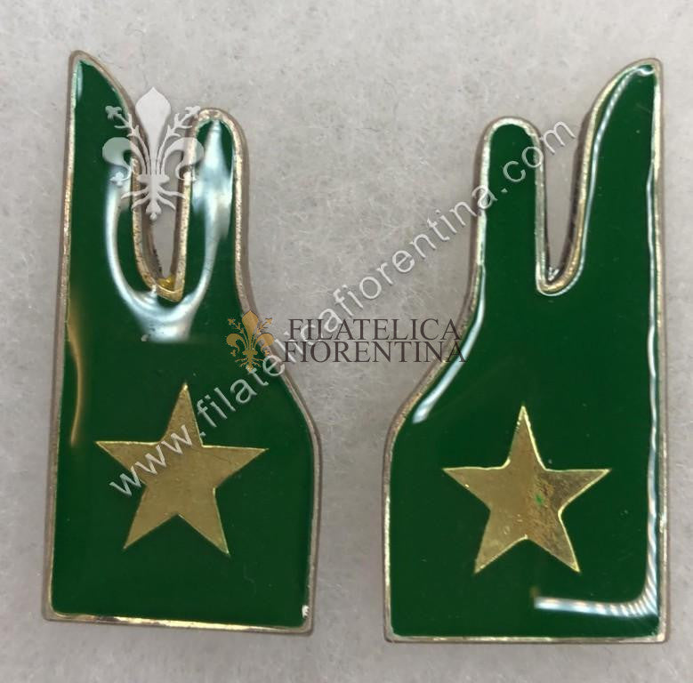 Mostrine delle Unità Presidiarie Alpini in metallo vetrificato
