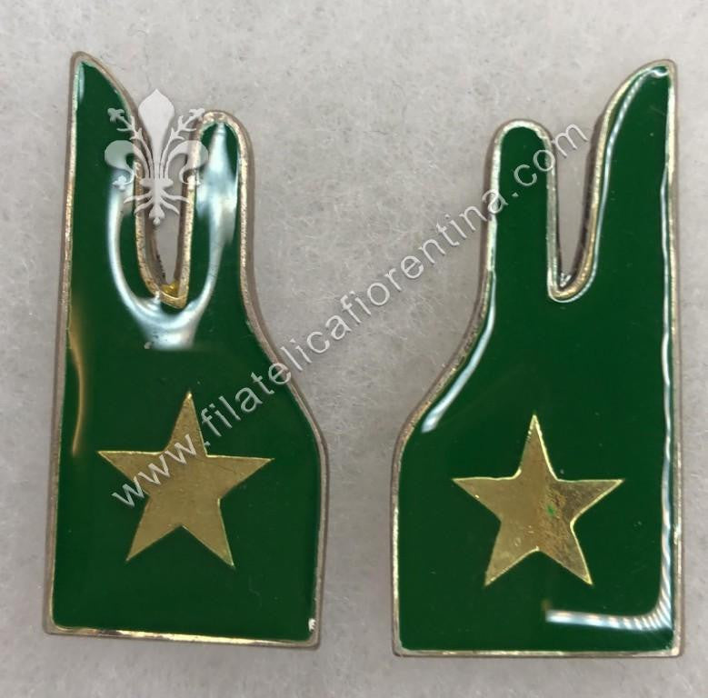 Mostrine delle Unità Presidiarie Alpini in metallo vetrificato