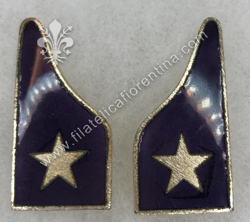 Mostrine del Corpo di Commissariato in metallo smaltato