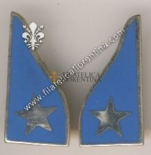 Mostrine del Corpo Veterinario in metallo smaltato - Dim. 32x15 mm