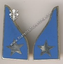 Mostrine del Corpo Veterinario in metallo smaltato - Dim. 32x15 mm