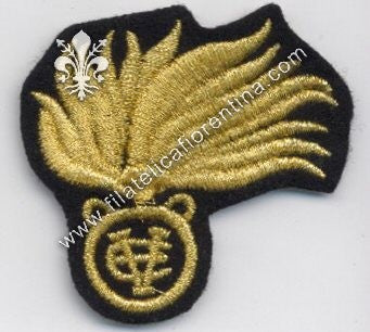 Fregio da Ufficiale dei Carabinieri Reali - su fondo nero