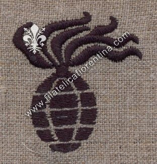 Brevetto Lanciatore di Bombe a mano in nero su telino kaki - 1916