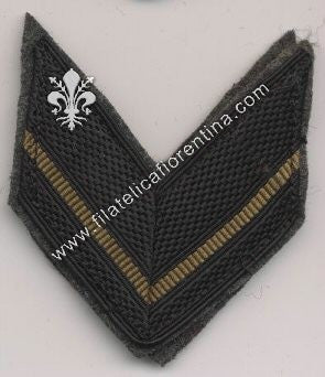 Coppia di gradi mimetici da manica da caporale su panno grigio/verde