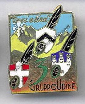 Gruppo artiglieri da montagna "UDINE" 1957/91. Smaltato- Non marcato.