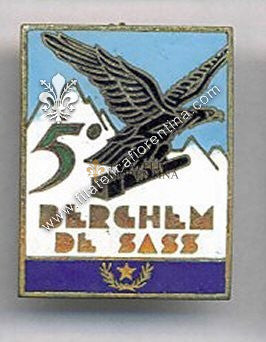 Gruppo artiglieria da montagna "BERGAMO" 1948/52 e dal 1953. Smaltato- Non marcato.