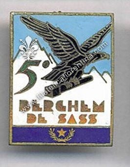 Gruppo artiglieria da montagna "BERGAMO" 1948/52 e dal 1953. Smaltato- Non marcato.