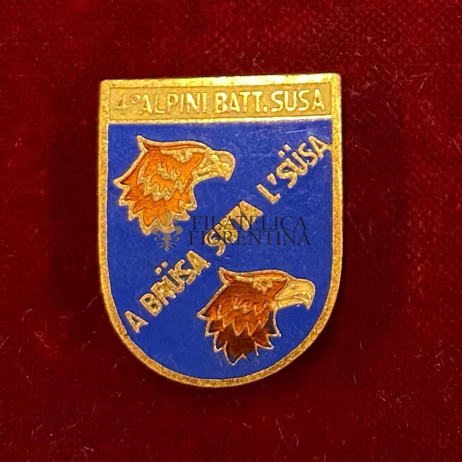 Distintivo del 4° Reggimento alpini Battaglione "SUSA" dal 1945. Non marcato.