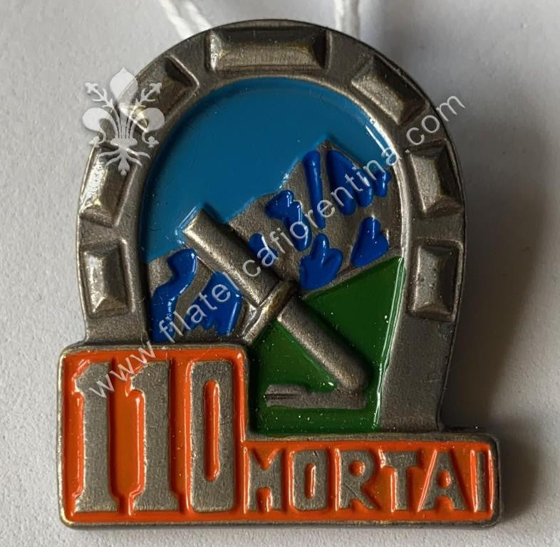Distintivo della 110^ Compagnia mortai Battaglione alpini "EDOLO" 1950/75. Marcato KOFEL.