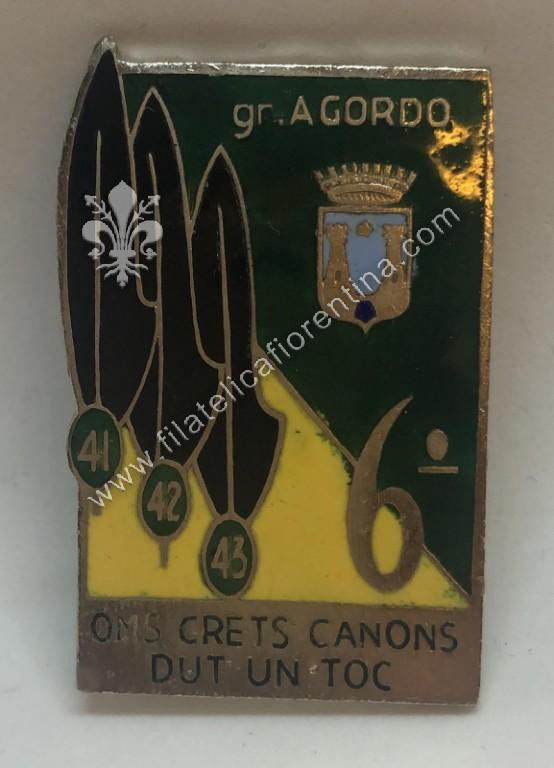 Gruppo artiglieria da montagna "AGORDO" 1953/75 - 1975/91. Non marcato.