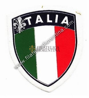 Distintivo con scritta ITALIA e tricolore - mod. plastificato