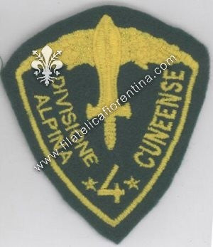 Distintivo da spalla della 4^ DIVISIONE ALPINA CUNEENSE