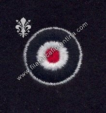 Coccarda tricolore su fondo nero - in panno