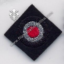 Coccarda tricolore da Ufficiale su fondo nero - in panno