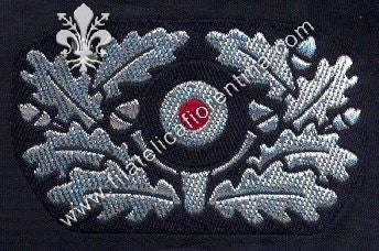 Serto con coccarda da Ufficiale in filo argento - su raso