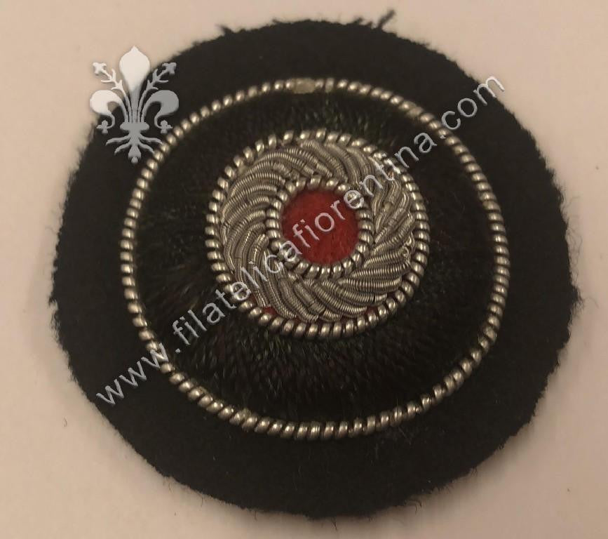 Coccarda da Ufficiale in filo argento  grosso - su panno