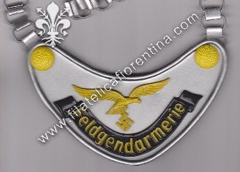 Gorgiera da collo della Feldgendarmerie della Luftwaffe - Completa di catenella