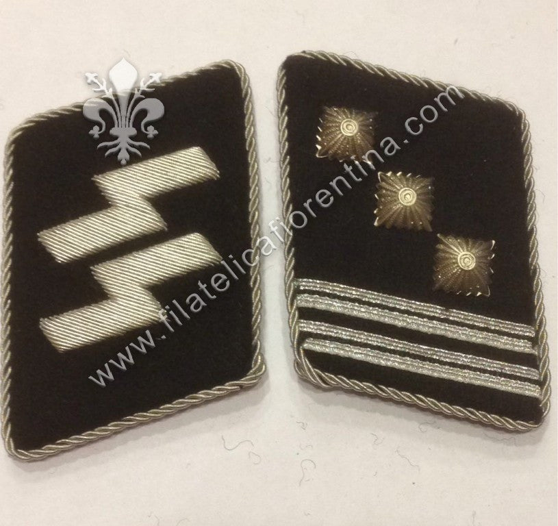 Mostrine da Ufficiale SS - Grado Hauptsturmführer - Complete di chiodi
