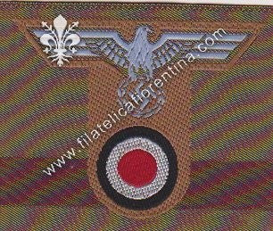 Aquila con coccarda  a "T" da berretto - Truppa _ in raso