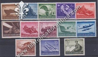 Germania III° Reich 1944 - Giornata degli Eroi - 13 valori serie completa