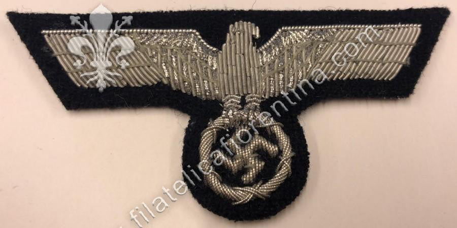 Aquila da Ufficiale in canottiglia su fondo verde scuro - blu