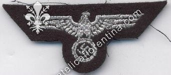 Aquila da bustina da Ufficiale su fondo verde scuro in panno