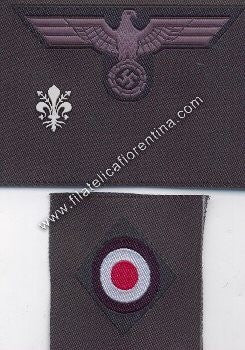 Completo aquila e coccarda da truppa da bustina in seta