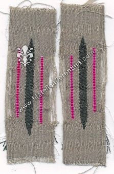 Mostrina reparti corazzati con waffenfarbe rosa colorato a mano