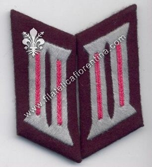 Mostrina Reparti artiglieria modello 1936 - waffenfarbe rosso