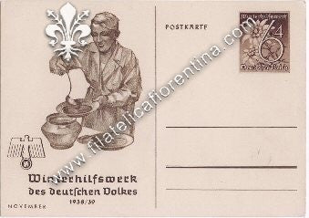 Cartolina propaganda tedesca per l'aiuto invernale 1938/1939