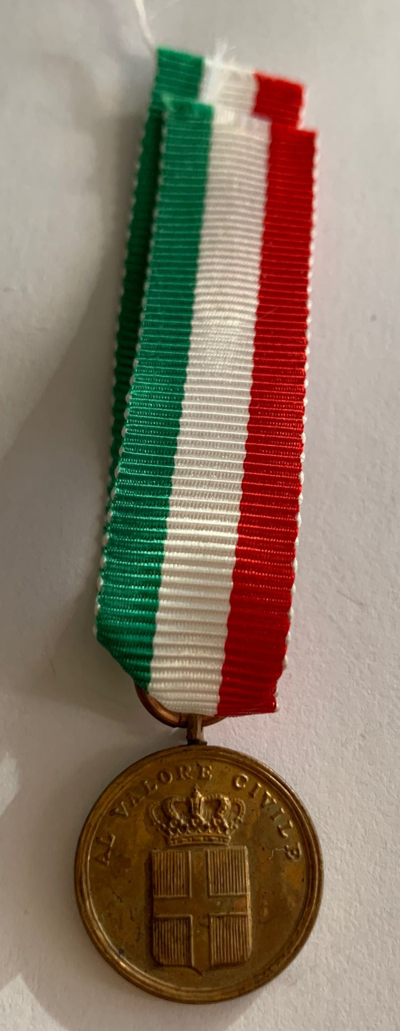 Medaglia al Valore Civile - conio d'epoca / nastrino moderno