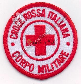 Distintivo Corpo Militare della Croce Rossa Italiana - mod. in dimensioni ridotte ø 6 cm
