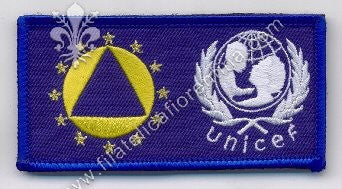 Distintivo rettangolare Protezione Civile / UNICEF