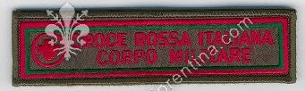 Scritta da petto Croce Rossa Italiana Corpo Militare - sfondo verde