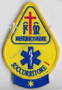 Patch "Fraternità delle Misericordie - Soccorritore I " - chiusura a strappo