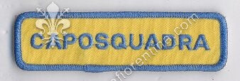 Distintivo con la scritta CAPOSQUADRA - a strappo