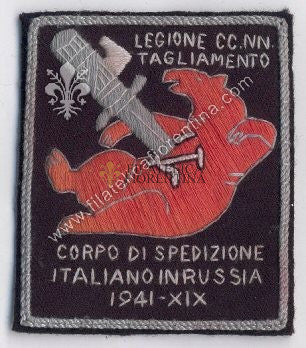 Distintivo del Corpo di Spedizione Italiano in Russia 1941 - XIX - " LEGIONE  CC.NN. TAGLIAMENTO " -  Variante